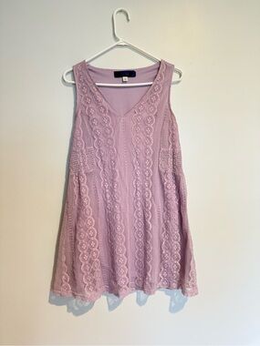 Lilac Lace Boho Dress